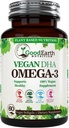 Algal Oil - Vegan DHA Omega 3 Fish Oil Supplements - Brain Booster, Supplement & Prenatal Vitamin -Giver sund hjerte & immunforsvar - Burpless Algaes Supplement - 60 Mini Fish Softgels
