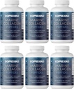 CORREXIKO Marine collagen supplement piller - 1800 mg hydrolyseret collagen peptider per servering med tilsat hyaluronsyre, C-vitamin & mineraler - for hår, hud og negle - 720 kapsler 6 måneder forsyning