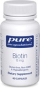 Rene indkapslinger Biotin 8 mg - B Vitamin supplement til støtte Stress Relief, hår, hud og negle Styrkelse, Metabolisme, Kulhydrat Support & Nervesystemet * - med Premium Biotin - 60 kapsler