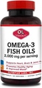 Olympian Labs Omega-3 Fish Oliils, 2000mg per servering - Hjælper Support Brain & Heart Health, 120 Count, (73)