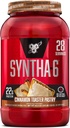 BSN SYNTHA- 6 Premium Protein Powder med 6 g Fiber, Whey Protein, Micellar Casein, Milk Protein Isolate Blend, 5g fedt, kanel brødrister, 28 Servering (Packaging May Vary)
