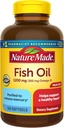 Nature Made Fish Oil Omega 3 Supplements, 1200 mg Softgels, Omega 3 Fish Oil for Healthy Heart Support, 150 Softgels, 75 Day Supply