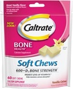 Caltrat 600 + D3, Calcium og vitamin D3 tillæg Soft Chews, 600 mg (Vanilla Créme Flavor, 60 Greve)