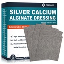 Ag Sølv Calcium Alginate Sårpåklædning Pads 3 "x 3" (Pack of 10), Soft Højdebøjet Sølv Sårpåklædning, Non- Klædning til Sårpleje, Painless Fjernelse Gauze Pads til Sår
