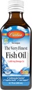 Carlson - Den meget fineste fiskeolie, 1600 mg Omega- 3s, flydende fiskeolie supplement, Norwegian Fish Oil, Wild- Fanget, Sustainable Sourced Fish Oil Liquid, Just Peachie, 200 ml (6.7 Fl Oz)