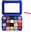 20 Segment UV Protected Large Cobalt Blue Pill Case med lufttæt forsegling, Spillebevis, Silicone pakning vandtæt med boks med medicinering kort (Cobalt Blue, 20 Segment - 1 pakke)