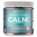Calm Gummies 5x Stress supplement with Ashwagandha GABA L-Theanine Lemon Balm Melatonin | Might help Support Healthy Response to Stress | Vegan & Sugar Free | Strawberry 1 month supply