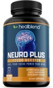 healblend Neuro Plus Focus Booster - Advanced Brain Support Supplement with Vitamin B6, B12, Folate - Improves Memory, Concentration, Mental Clarity & Cognitive Function – 120 Capsules