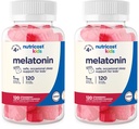 Nutricost Kids Melatonin Gummies 1mg, 120 Gummies, Strawberry Flavored (Pack of 2)