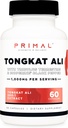 Primal tongkat Ali kapsler (60 kapsler / 30 Servering, 1000 mg per servering) - Long Jack supplement for mænd, Gluten Free, Non- GMO urtetilskud
