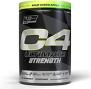 Cellucor C4 Ultimate Strength Pre Workout Powder - Tri- Stim Experience 300mg Koffein + TeaCrine + Dynamin - Creatin & Beta- Alanine - Energy Supplement for mænd og kvinder - Sour Green Apple, 20 Servere