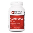 PROTOCOL FOR LIFE BALANCE Cordyceps 750mg - Immune Support* - Cordyceps Mushroom Capsules for Vascular Health* - Non-GMO - 90 Veg Caps