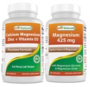 Calcium Magnesium Zinc with Vitamin D3 & Magnesium Glycinate 425 mg
