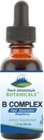 Pure Mountain Botanicals flydende vitamin B Complex - Raspberry Flavor Kosher B Complex Vitamin med B12, B6, Thiamin, Biotin, Niacin - 1oz flaske