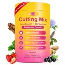 Cutting Drink Mix – GLP-1 Support for Satiety & Metabolism | Berberine, Chromium, FOS, Yerba Mate & 5-HTP | Energy & Gut Health | Sugar-Free, Vegan, Non-GMO | Strawberry Açaí Flavor | 30 Sticks