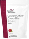 Bariatric Advantage Calcium Citrate Chewy Bites 500 mg - Højt Absorberbare & fordøjelige - Vitamin D3 - Nemt Chewable Calcium supplement - Raspberry Flavor - 90 Greve