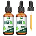 Hemp Oil Drops (2 Pack) High Potency - 2,000,000 Maximum Strength Organic Hemp Tincture for Pain Relief, Sleep, Skin - with C02 Extraction, Vegan, Non-GMO
