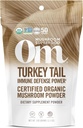 Om Mushroom Superfood Tyrkiet Tail Organic Mushroom Powder, 3.5 Ounce, 50 Servering, Immunstøtte, Polysacchrides, Beta- glucans, Gut Health & Holistic Defense Mushroom Supplement