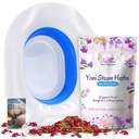 Fivona 2 in 1 Yoni Steam Kit Over The Toilet Seat with V Steam Herbs Blue Moon Recipe for Detox, Cleansing, PH Balance and Odor Control