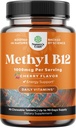 Chewable Vitamin B12 1000 mcg - Metyleret B12 Vegan Vitamin til Brain Support Natural Energy - Bone Health Eye Care og Mood Boost med hår hud og negle Halal Vitaminer