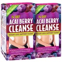 Applied Nutrition 14-Day Acai Berry Cleanse - 56 Tablets - Weight-Loss Support Flush + Milk Thistle - 56 Servings-(2 Pack)