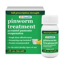 A+Health Pinworm Treatment Pyrantel Pamoate Oral Suspension for Adults and Kids 2+, Full Prescription Strength Liquid, Banana Flavor, 1 Fl Ounce (1 Bottle)