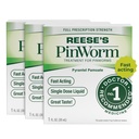 Reese's Pinworm Medicine Liquid for Entire Family, Full Prescription Strength, 1 Oz, Pack of 3, #1 Doctor Recommended Single Dose Pyrantel Pamoate Dewormer for Adults & Kids Ages 2+, Banana Flavor