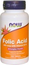 NOW Folic Acid 800mcg, 250 Tablets (Pack of 4)