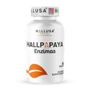 Hallusa Natural Papaya Enzyme Tablets - Enzyme Formula with Papaya and Bromelain for Digestive Support and Stomach Wellness - 60 Count