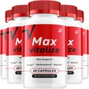 Max Vitalize for Men Capsules, Advanced MaxVitalize Natural Pills - Maximum Strength Formula, Max Vitalize Reviews (5 Pack)