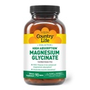 Country Life High Absorption Dual Action Magnesium Glycinate, 90 Tablets