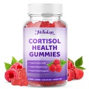 Cortisol Supplement Gummies for Women – Sugar Free Cortisol Gummies with Ashwagandha, Magnesium, L-Theanine, Rhodiola Rosea Supports for Daily Wellness - Vegan Raspberry Flavor, 60 Count