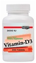 Landau Kosher Vitamin D3 3000 IU 250 Tablets
