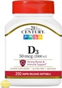 21st Century D3-2000 IU Softgels - 250 ct, Pack of 2