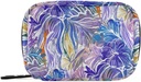 Pill sag Floral blomster Pill Box 7 Dag Pill sag Rejsepose Pill Organizer Bag med lynlås Portable ugentlige sag Kompakt størrelse for vitamin supplement Holder