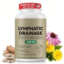Lymphatic Drainage Supplement - 90 Capsules | 21-in-1 Herbal Complex with Echinacea, Dandelion & Burdock Root | Supports Natural Fluid Balance & Circulation | Vegan & Non-GMO