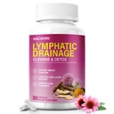 Lymphatic Drainage Supplement, 19-in-1 Lymphatic Drainage Capsules with Echinacea, Dandelion, Burdock & Cleavers, Detox & Cleanse for Women & Men, Fluid Balance, Immune Fuction Support*, 90 Capsules