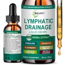 Organic Lymphatic Drainage Drops | 17-in-1 Lymphatic Drainage Supplement | Echinacea,Elderberry,Dandelion | High Absorption Liposomal Lymphatic Drainage for Immune Support,Lymph Cleanse&Detox,2 fl oz