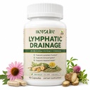 Lymphatic Drainage Supplements Capsules, Lymphatic Drainage Supplement for Women & Men, Lymph System Support with Cleavers, Dandelion, Burdock, Enzymes & Prebiotics, 90 Ct