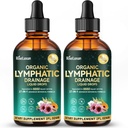 27-in-1 Liposomal Lymphatic Drainage Supplements Liquid drops, Lungs Detox & Lymph System Support with Echinacea, Chlorophyll, Dandelion, Burdock, Mullein for Immune Support, Cleanse & Detox, 2 Pack