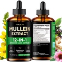 Venture Pal Lung Cleanse Drops, Mullein Extract with Bromelain & Quercetin, Herbal Respiratory Support for Mucus Balance and Daily Breathing Wellness, Alcohol-Free, 4 oz