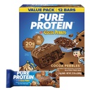 Pure Protein Cocoa PEBBLES™ Protein Bars – 20g Protein, 4g Sugar, 180 Calories (12 count) Low Sugar* High Protein Snack - Gluten Free - Perfect for a Healthy Snack.