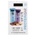 Kirkland Protein Bar Variety Pack 20 Count 2.12oz High Protein Snack Bars Low Sugar Energy Bars Chocolate Brownie Cookie Dough Flavours Gym Fitness Meal Replacement Bars