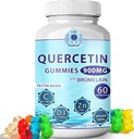 Quercetin Gummies - Quercetin med bromelain vitamin C + Zink vitamin D3 - Chewable Quercetin 900mg kosttilskud - Quercetin til børn og voksne (1)