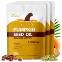 VivoNu Pumpkin Seed Oil with Saw Palmetto Capsules, 4000mg 300 Softgels | Organic, Cold Pressed | DHT Blocker | Supports Hair, Urinary, Bladder & Prostate Health | Non-GMO