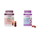 SmartyPants Organic Women's and Toddler Multivitamin Gummies with Probiotics, Omega 3, Vitamins D3, B12, C, A, K, Zinc and More, Gluten Free, 120 and 60 Count