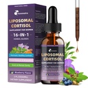 Liposomal Cortisol Supplements Drops for Women, Cortisol Reducer with Ashwagandha, L-Theanine, Myo-Inositol & Magnesium for Relaxation, Stress & Restful Sleep, Melatonin-Free, Blueberry Flavor, 2FLOZ