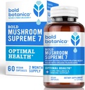 Fed Botanica Mushroom Supreme 7 - Mushroom Supplement - Organic Extracts of Turkey Tail, Chaga, Phellinus, Reishi, Cordyceps, Maitake, Shiitake for immunforsvar & Optimal Wellness, 60 Caps