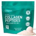 PhiNaturals Hydrolyzed Collagen Powder Supplement 454 Grams of Collagen Peptides 45 Day Supply - Easy-Mix in Liquid - for Women and Men
