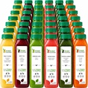 7 Day Juice Cleanse by Raw Fountain, Tropical Flavors, All Natural Raw, Cold Pressed Fruit and Vegetable Juices, Detox Cleanse, Kosher, Vegan, NO Sugar Added, 42 Bottles 12oz